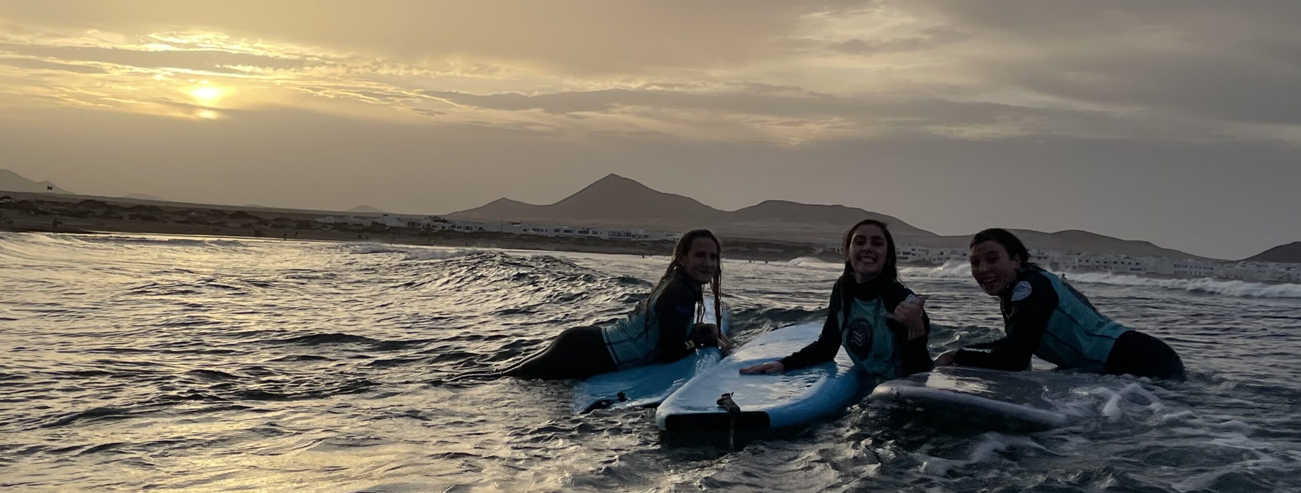 sunset surf
